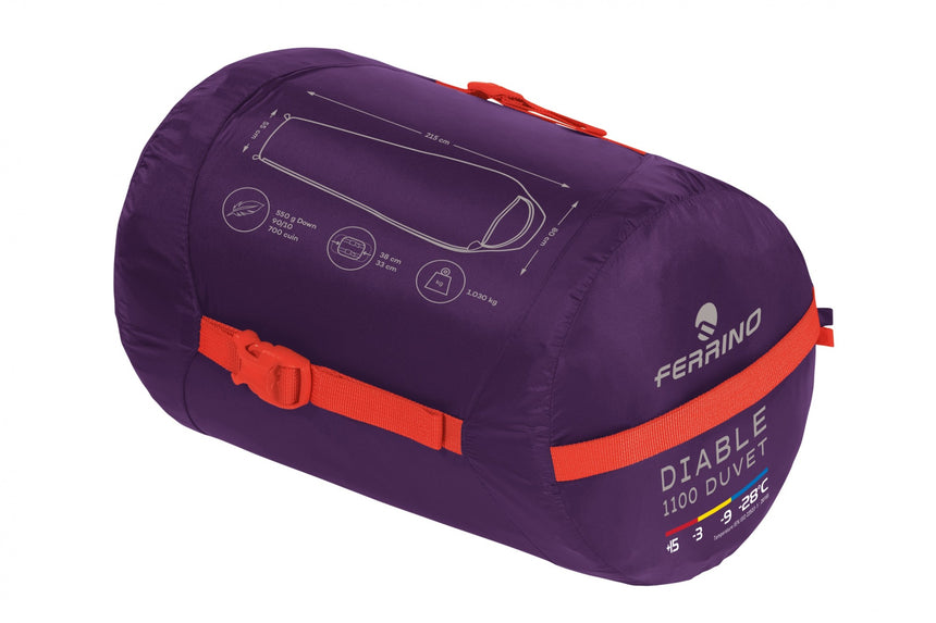 SLEEPINGBAG DIABLE 1100 DUVET RDS DOWN